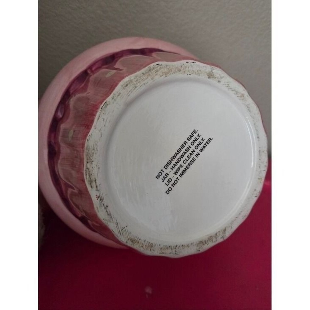 Giant Pink Cupcake Ceramic Cookie Jar With Sprinkles - Picture 5 of 8